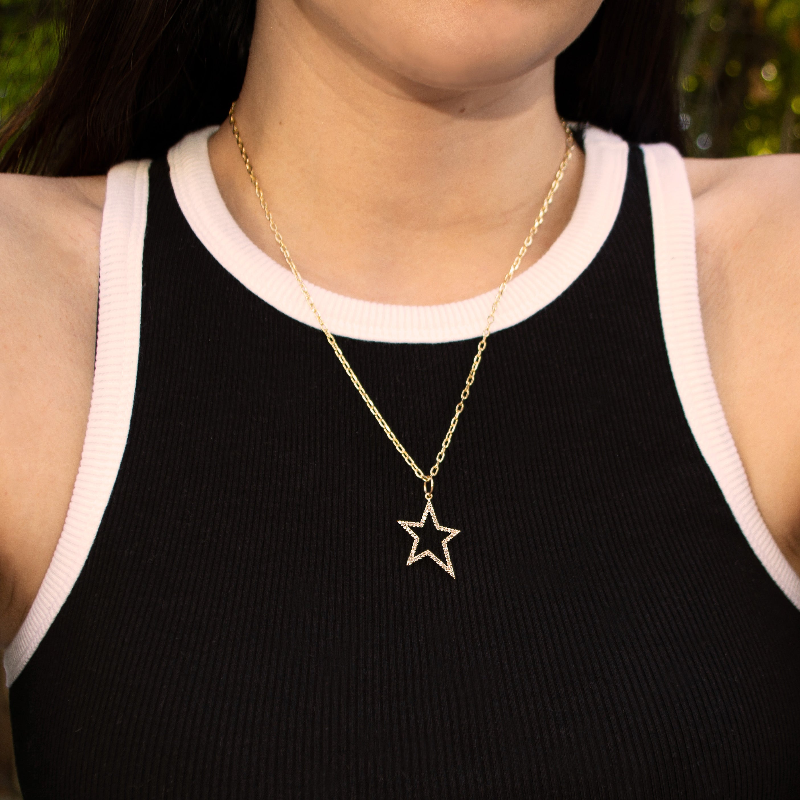 Hollow star store necklace