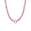 KUNZITE & GOLD BEADS NECKLACE