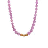 KUNZITE & GOLD BEADS NECKLACE