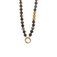 LABRADORITE W/ GOLD BEADS NECKLACE