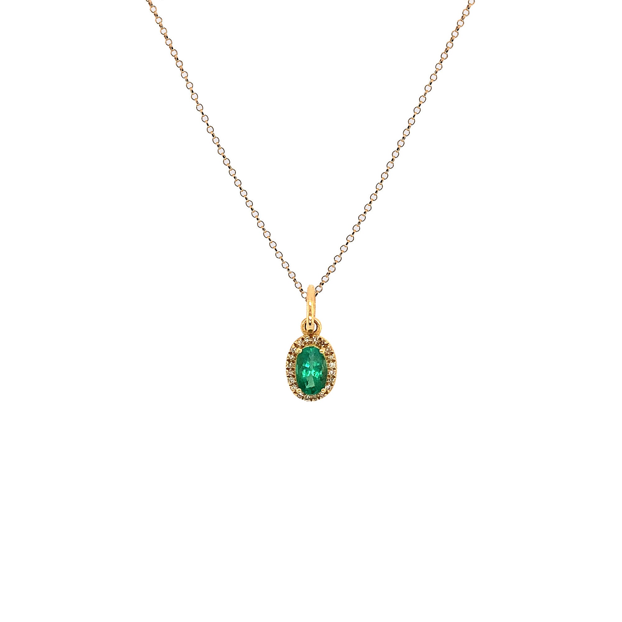 EMERALD OVAL PENDANT