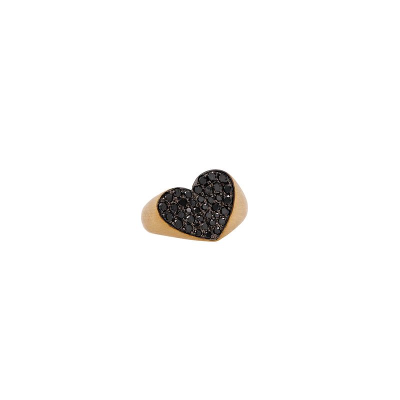 SLANTED HEART RING