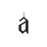 LARGE BLACK DIAMOND ALPHABET PENDANT