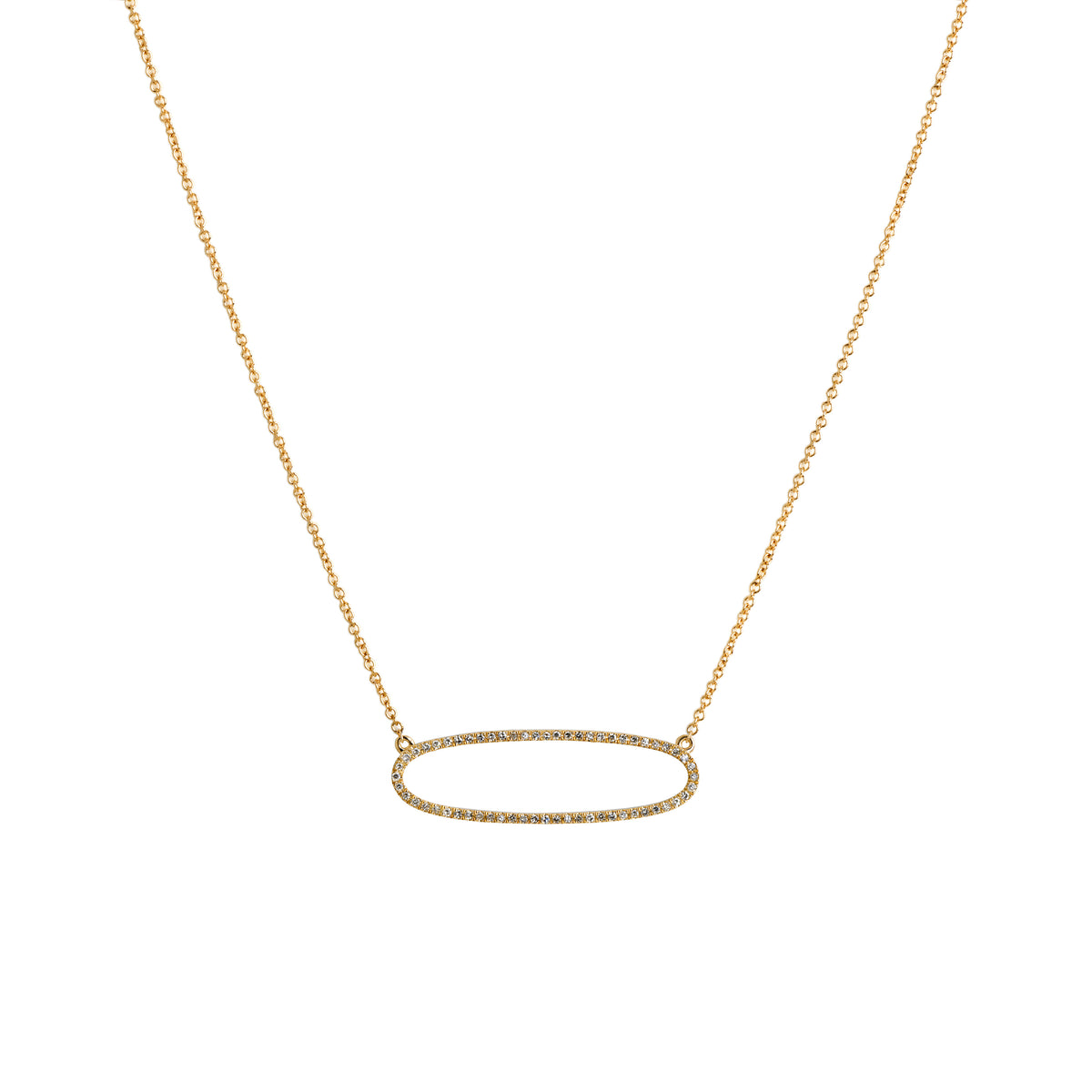 REVERSIBLE DIAMOND OVAL NECKLACE - Bridget King Jewelry