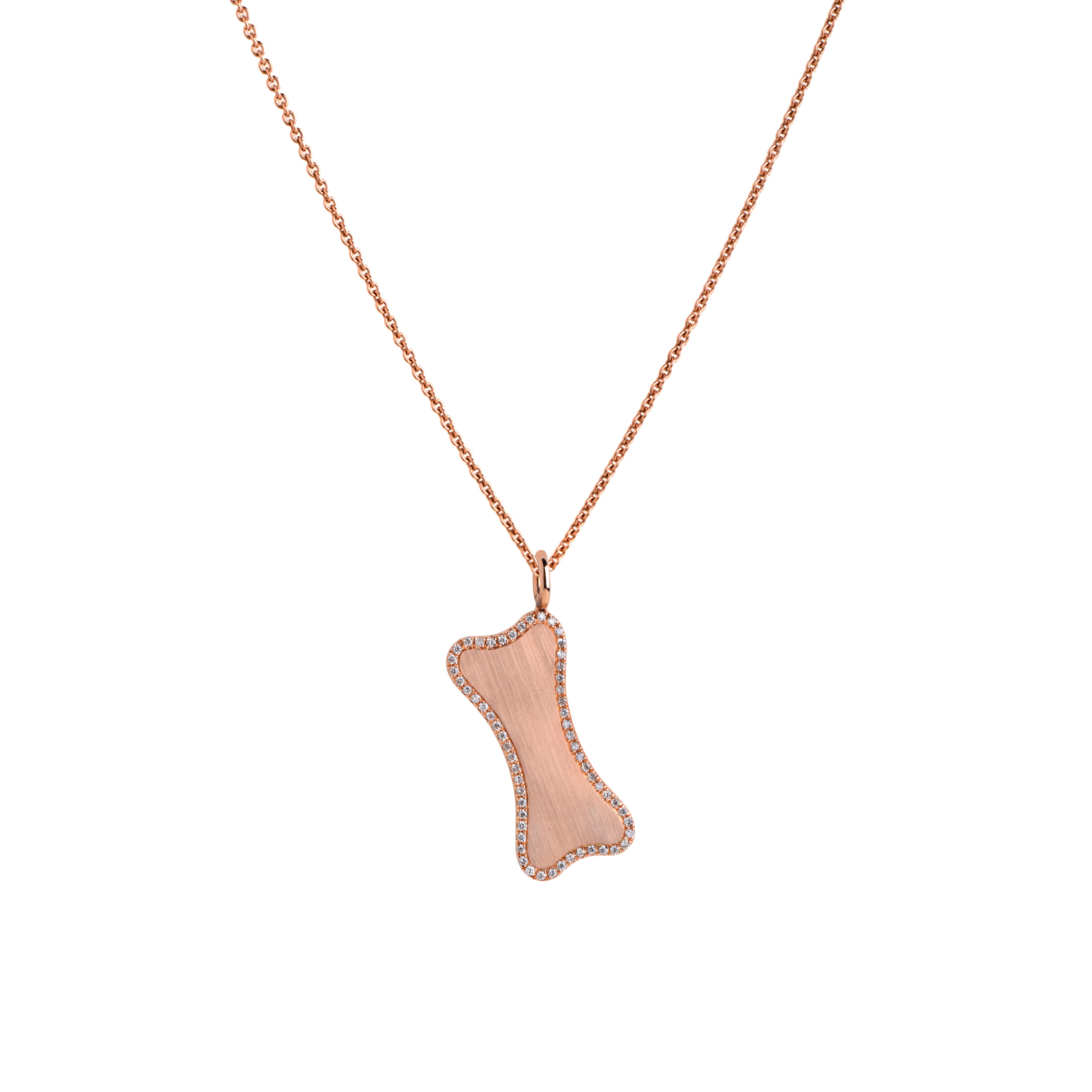 Diamond dog bone pendant best sale