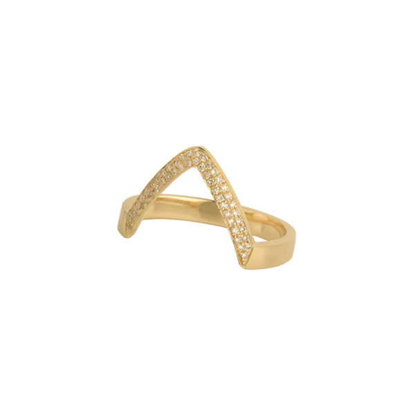 SINGLE CHEVRON DIAMOND RING - Bridget King Jewelry